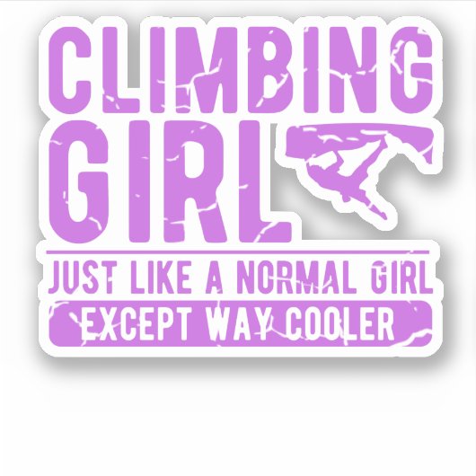 Klimmend Meisje Gift - Vrouwen Rock Climber - Dame Sticker (Voorkant)