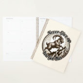 Klimmende Berggeit Steenbok Geef Nooit Op Planner (Display)