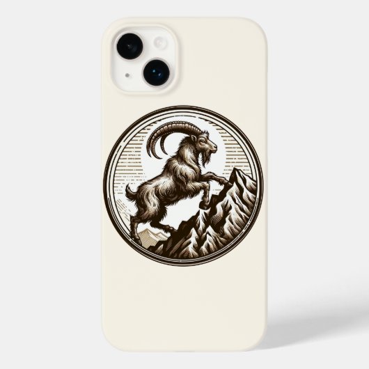 Klimmende berggeit Steenbok Verjaardag Zodiac Case-Mate iPhone Case (Achterkant)