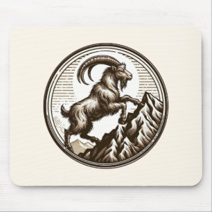 Klimmende berggeit Steenbok Verjaardag Zodiac Muismat