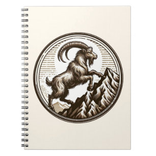 Klimmende berggeit Steenbok Verjaardag Zodiac Notitieboek