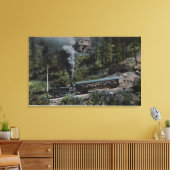 Klimmende cogumwieltrein canvas afdruk (Insitu (Woonkamer))