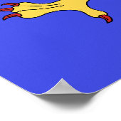 Klimmende draak van goud poster (Hoek)