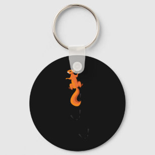 Klimmende eekhoorn met sporen cadeau sleutelhanger