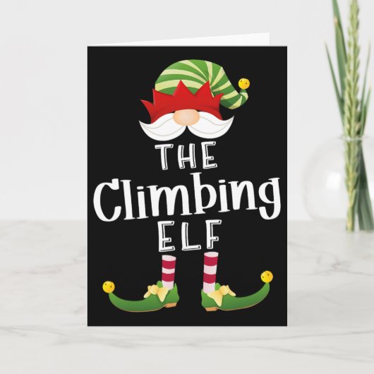 Klimmende Elfengroep Kerst Grappige Pyjama Feestje Kaart (Voorkant)