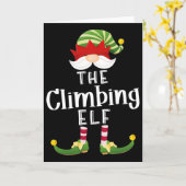 Klimmende Elfengroep Kerst Grappige Pyjama Feestje Kaart (Gele Bloem)