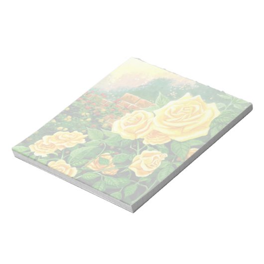 Klimmende Gele Rozen Blocnote (Linkerzijde)