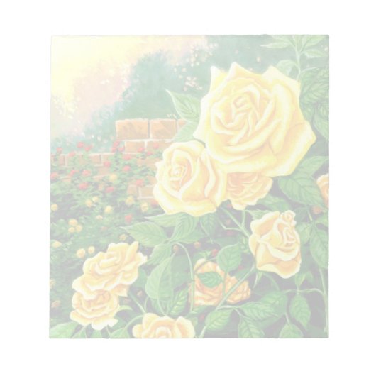 Klimmende Gele Rozen Blocnote (Voorkant)