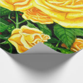 Klimmende gele rozen Verpakkingspapier Cadeaupapier (Hoek)
