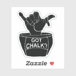 Klimmende "Got Chalk" Sticker