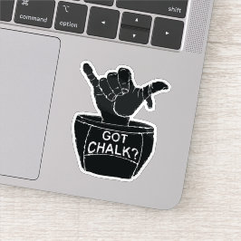 Klimmende "Got Chalk" Sticker