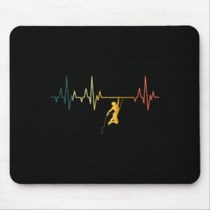 Klimmende Hartslag Retro Klimsport Ecg Klimmer Muismat