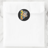 Klimmende Kat Bouldering Muur Meme Ronde Sticker (Tas)