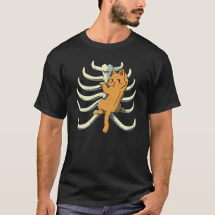 Klimmende Kat Klimt Ribbenkast Anatomie Röntgenfot T-shirt