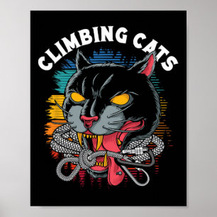 Klimmende Katten Boulderen Klimmer Poster