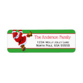 Klimmende kerstnamendruklabel etiket (Voorkant)