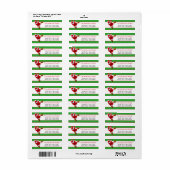 Klimmende kerstnamendruklabel etiket (Full Sheet)
