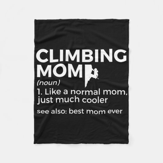 Klimmende moeder definitie Beste moeder ooit klimm Fleece Deken (Voorkant)