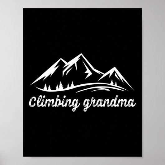 Klimmende oma - Wandelen Poster (Voorkant)