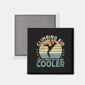 Klimmende peuter klimmer Grappig Magneet (Voorkant / Achterkant)