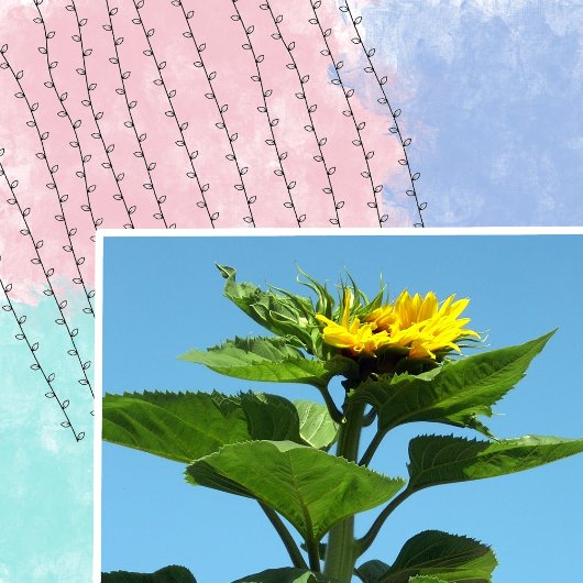 Klimmende Plant met scrapbooghout Kunststempel Rubberstempel