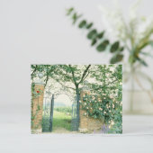 Klimmende Rozen naast drooggekleurde rijstbloem Briefkaart (Staand voorkant)