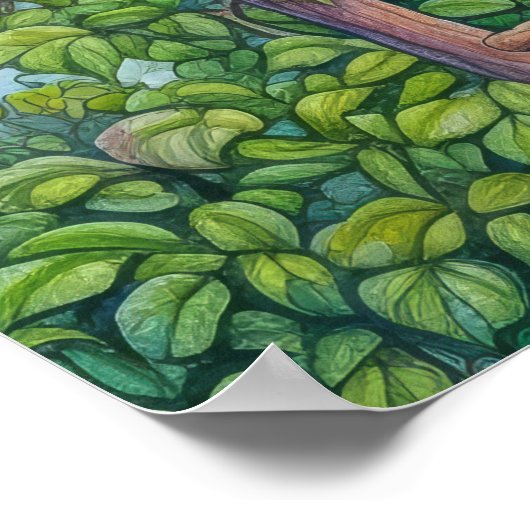 Klimmende Rozen op Ladder Poster (Hoek)