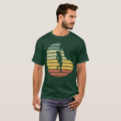 Klimmende Silhouette Vintage grappig T-shirt (Voorkant volledig)