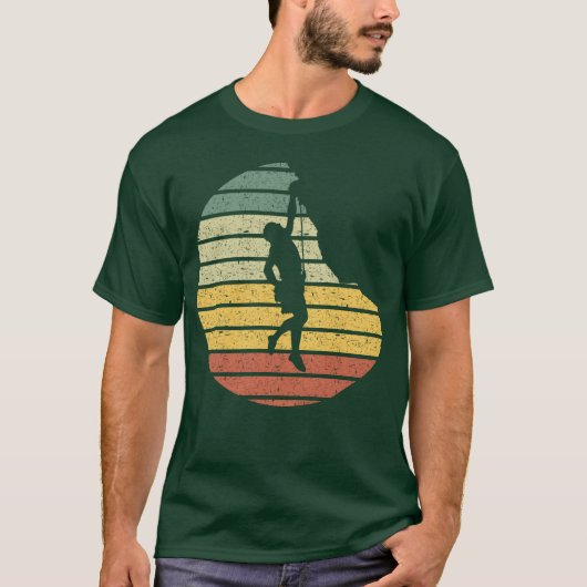 Klimmende Silhouette Vintage grappig T-shirt (Voorkant)