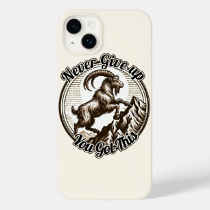 Klimmende Steenbok Berggeit Geef Nooit Op  Case-Mate iPhone 14 Plus Hoesje