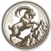 Klimmende Steenbok Geboorte Zodiac Sticker (Voorkant)