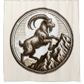 Klimmende Steenbok Geboorte Zodiacus Geit Douchegordijn (Voorkant)
