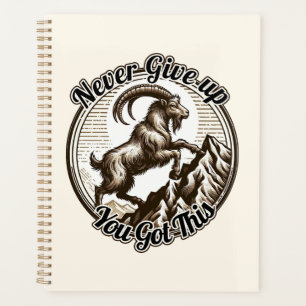 Klimmende Steenbok Geit Steenbok Geef Nooit Op Planner