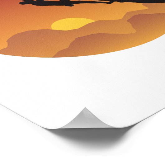 Klimmende vlakke ontwerpvector Silhouette Poster (Hoek)