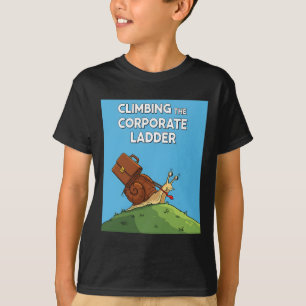 Klimmende Zakelijke Ladder Slak Grappig Zakelijk T-shirt