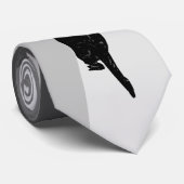 Klimmende zwarte kat stropdas (Opgerold)