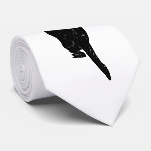 Klimmende zwarte kat stropdas (Opgerold)