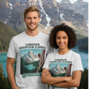 Klimmer Canadese Rockies Verken Bergavontuur Tri-Blend Shirt