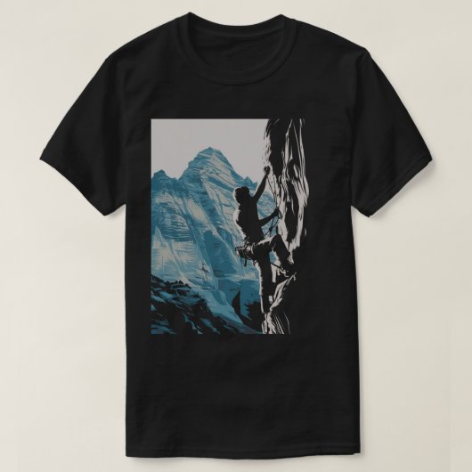 Klimmer en rotsen t-shirt (Design voorkant)