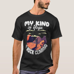 Klimmer Mijn soort yoga is Klimmen Boulderen T-shirt