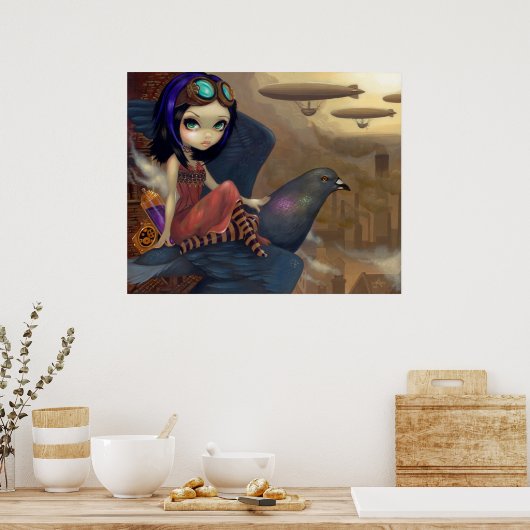 KLIMMER-PRINT-steampunk-faire urban Poster (Keuken)