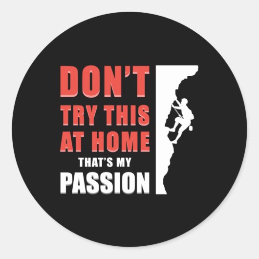 Klimmer Rock Bergen Klimmen Gift Idee Ronde Sticker (Voorkant)