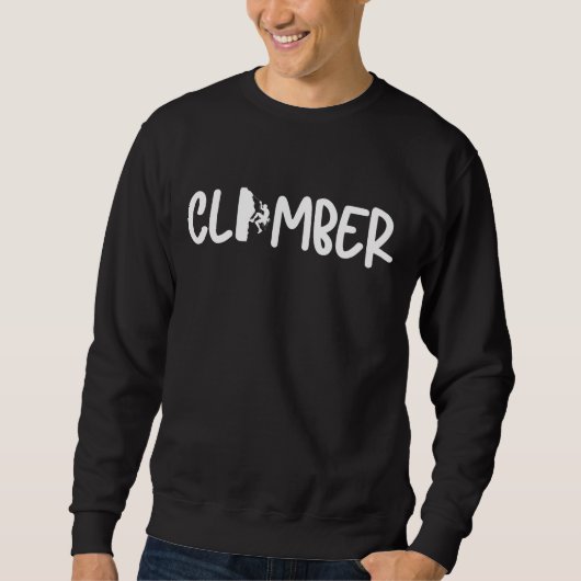 Klimmer Typografie Klimmer Liefhebber Trui (Voorkant)