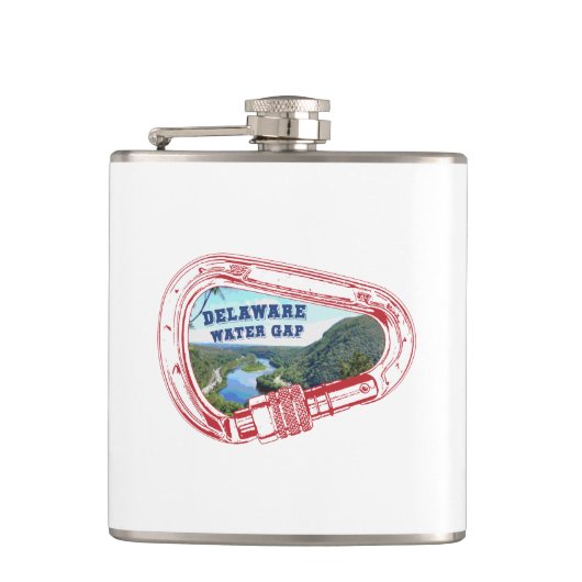 Klimmer van de waterloopbaan van Delaware Heupfles (Voorkant)