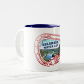 Klimmer van de waterloopbaan van Delaware Tweekleurige Koffiemok (Voorkant links)
