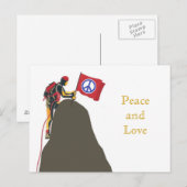 Klimmer voor vrede en liefde briefkaart (Voorkant / Achterkant)