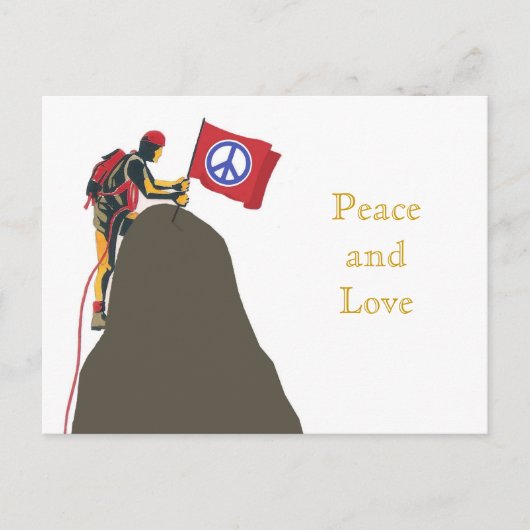 Klimmer voor vrede en liefde briefkaart (Voorkant)