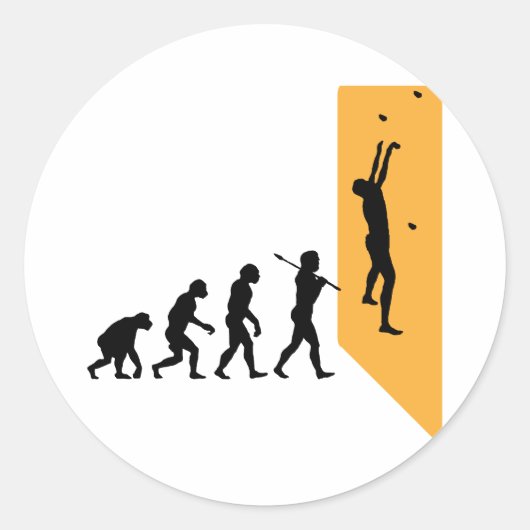Klimming aan de muur ronde sticker (Voorkant)