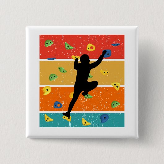 klimming binnenshuis vierkante button 5,1 cm (Voorkant)