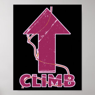 Klimmuur Touw En Quickdraws  Poster